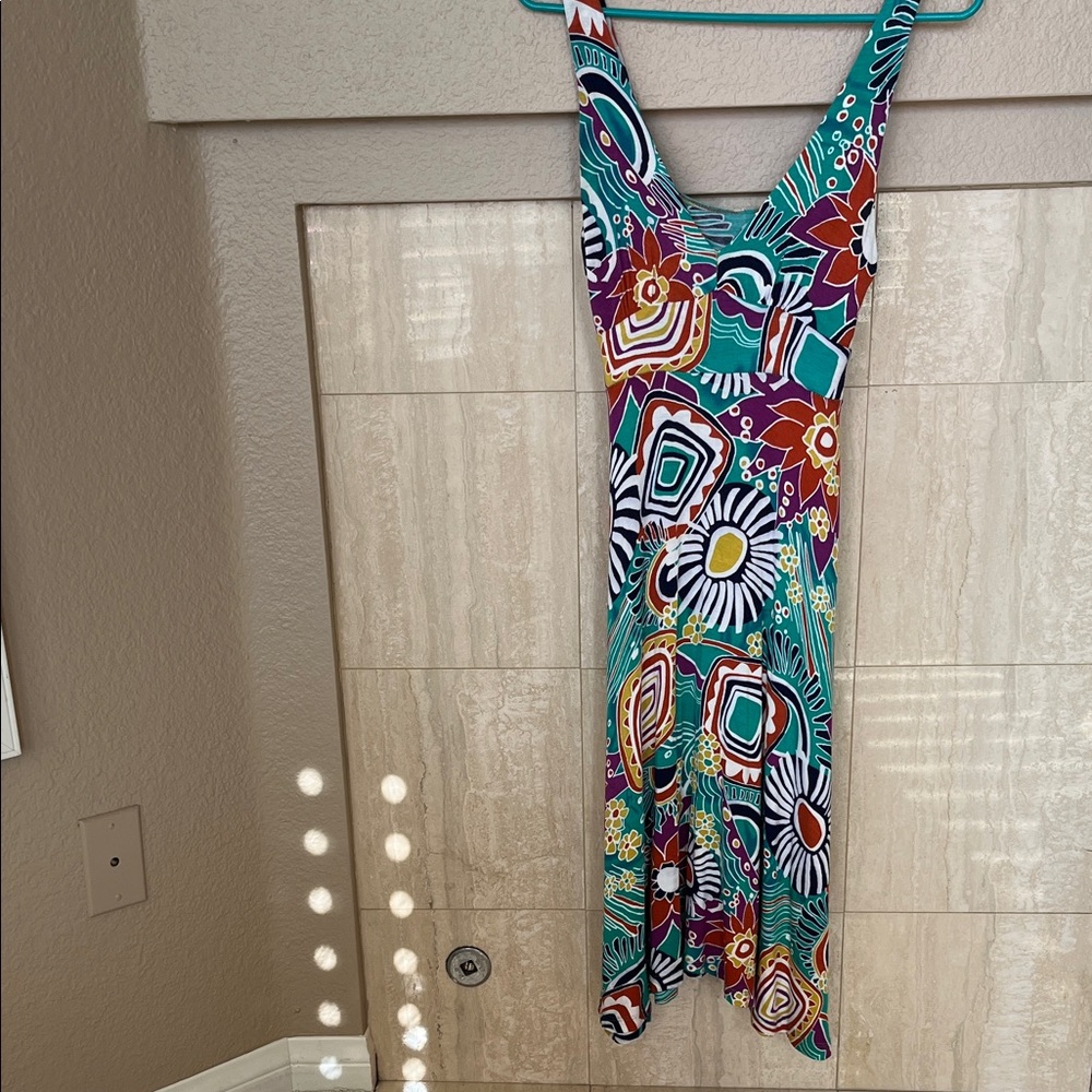 Colorful Floral Sleeveless Dress
